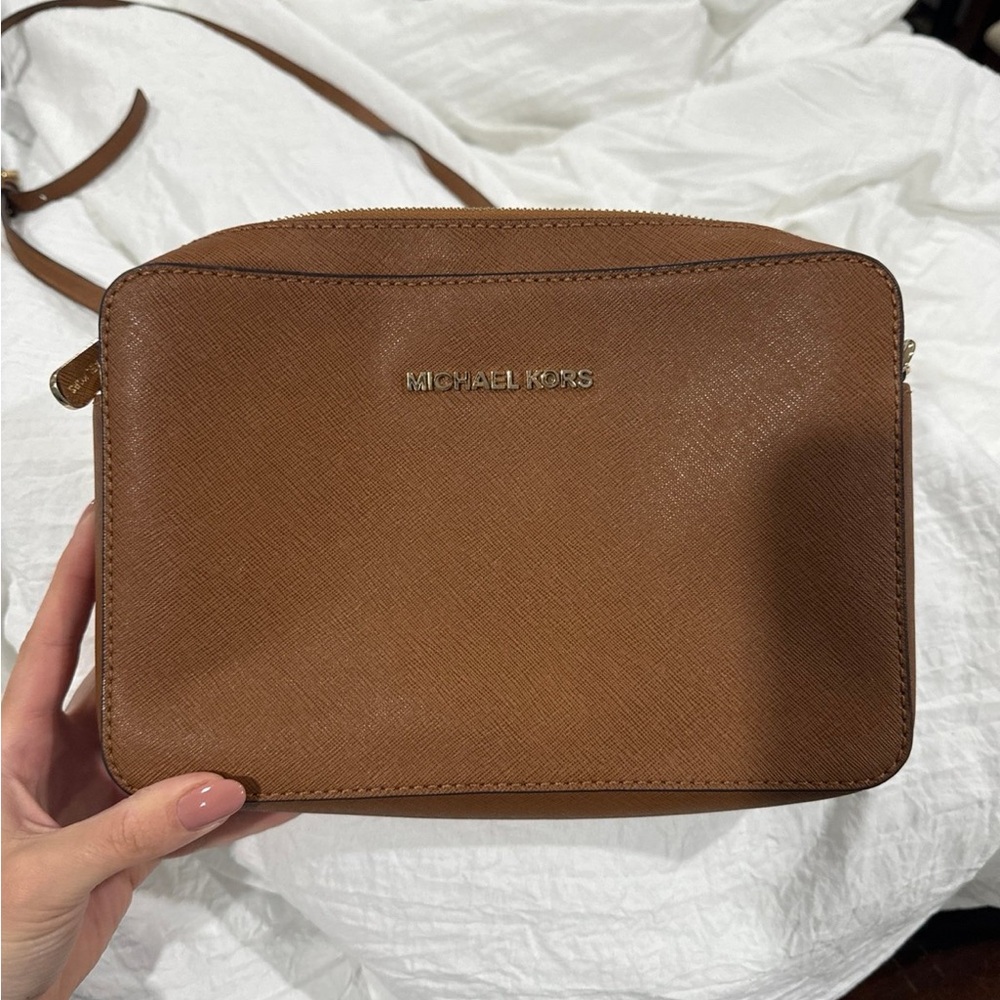 Michael Kors Tan Leather Crossbody Bag
